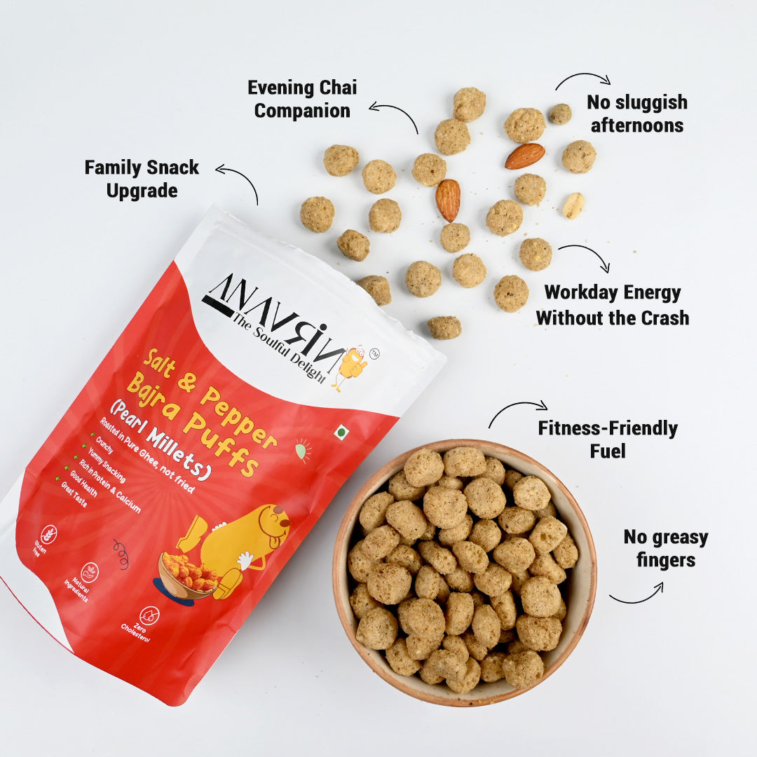 Roasted Bajra Puffs